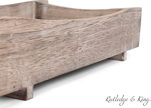 Vista 5 de Rutledge & King Bandeja para servir - Bandeja otomana/bandeja decorativa - Bandeja de mesa de café (Baxter)