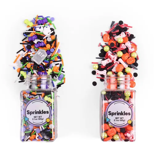 Vista 19 de Chispas comestibles de Navidad para hornear, chispas de Navidad, chispas de nonpareils, chispas rojas y verdes para galletas, magdalenas, fresas