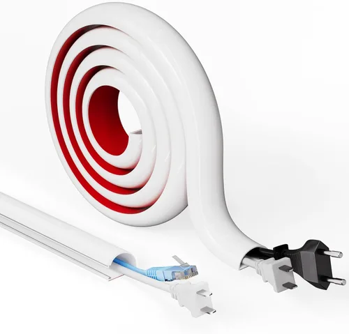 Vista 9 de Kit de canaleta de cable para 1 cable, 39 pulgadas de silicona para TV para Negro