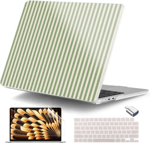Vista 29 de Funda para MacBook Air de 15 pulgadas M5 M4 M3 M2 Chip 2026 2025 2024 2023 (modelo A3448 A3241 A3114 A2941), carcasa rígida con cubierta de teclado