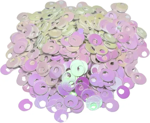 Vista 30 de Paillettes de lentejuelas redondas planas de 10/20/1.181 in, agujero de 0.157 in, mezcla de colores, lentejuelas acrílicas, 1,76 onzas (1.76 oz)