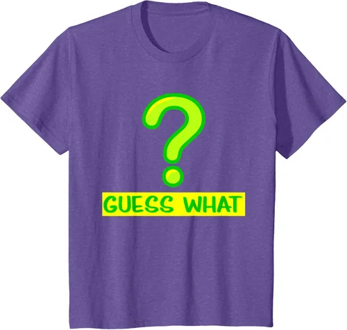 Vista 36 de Question Mark playera Guess What playera, hombre XL, Púrpura