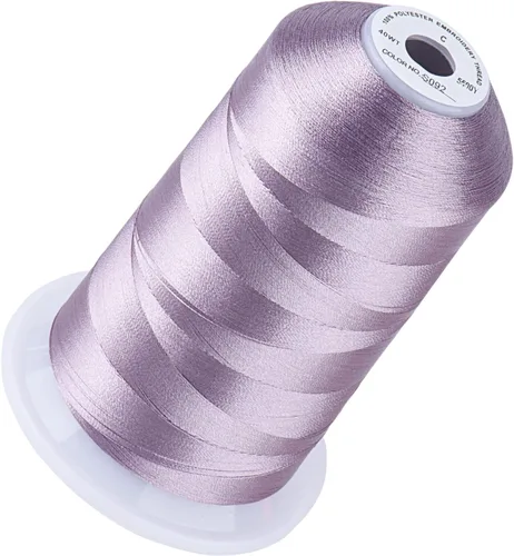 Vista 62 de Simthread 5500 yardas de hilo de bordar, 5000M de alto rendimiento 40WT 100% hilo de poliéster – 170+ colores vívidos, clasificado de alta velocidad