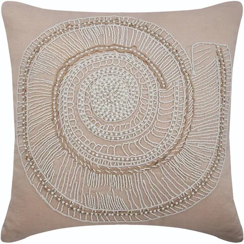Vista 20 de HomeCentric Funda de almohada geométrica beige, 12 x 12 pulgadas, cuadrado de lino y algodón, círculos contemporáneos de Pascua, círculo de la vida