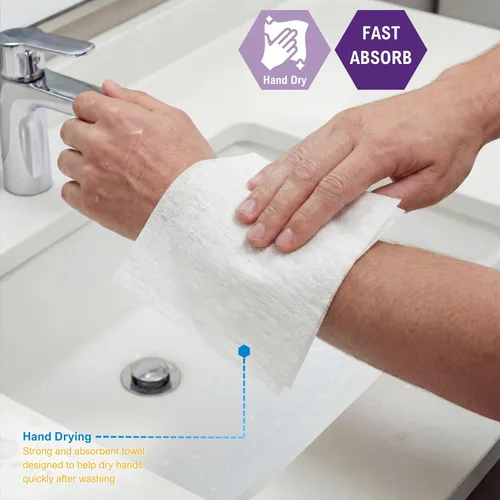 Vista 2 de MED PRIDE Toallitas secas desechables para adultos, toallas personales suaves y absorbentes, 800 unidades a granel, cuidado de la incontinencia