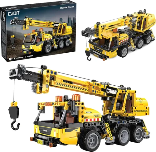 Vista 9 de CADA Bricks Kit de construcción de excavadora – Juguete de construcción de 467 piezas, brazo funcional, cubo de trabajo, rotación de 360°