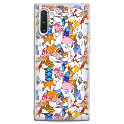 Vista 17 de Funda compatible con Samsung S23 S22 Plus S21 FE Ultra S20+ S10 Note 20 5G S10e S9 Lily Clear Flexible Waterlily Lotus Slim Fit Design Silicona Koi