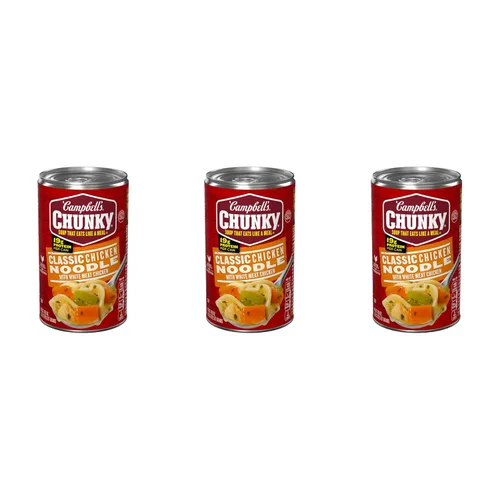 Vista 11 de Campbell's Chunky Sopa clásica de fideos con pollo, lata de 18.6 onzas