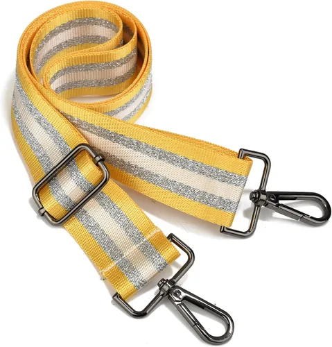 Vista 11 de LVYOUME Correa para bolso, accesorios plateados, correas anchas para bolsa, correa de hombro ajustable para bolsos