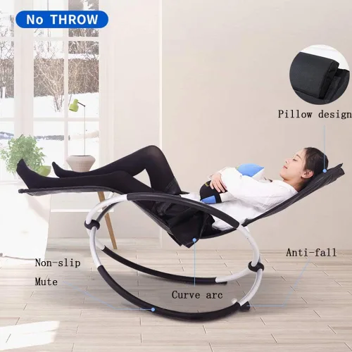 Vista 4 de Sillón reclinable para jardín al aire libre, tumbonas plegables con almohada extraíble, anti-UV, para balcón, estilo 5 Morado