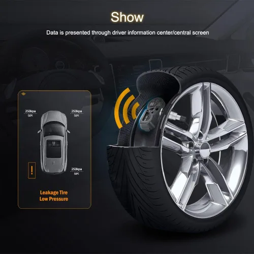 Vista 5 de ROADFAR Sistema de monitoreo de presión de neumáticos programado de 315MHz Sensor TPMS Compatible con Lexus para Scion para Toyota 4260706011
