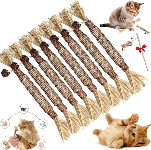 Vista 14 de Puriq - Palitos dentales naturales Silvervine, palitos de Silvervine para gatos, palitos interactivos masticables para limpieza de dientes