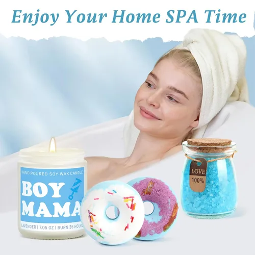 Vista 5 de iAOVUEBY Regalos para mamá y cesta de regalo para bebé, regalos de baby shower para futura mamá, regalos posparto para madres, paquete de cuidado