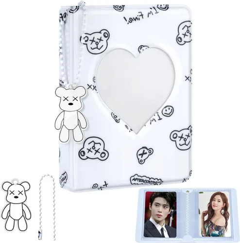 Vista 8 de Carpeta Kpop de 3 pulgadas, mariposa azul, cloruro de polivinilo, 20 bolsillos, 4.33 x 3.15 x 1.18 pulgadas