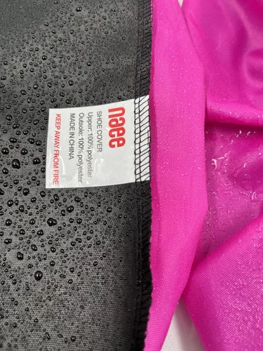 Vista 3 de 5 pares de cubiertas impermeables antideslizantes lavables reutilizables para botas, protectores para zapatos de interior (XL, fucsia)