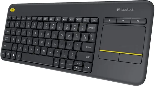 Vista 2 de Logitech Wireless Touch K400 Plus con panel táctil multitáctil de 3.5 pulgadas, teclas silenciosas, rango de 33 pies, Plug-and-Play (renovado)