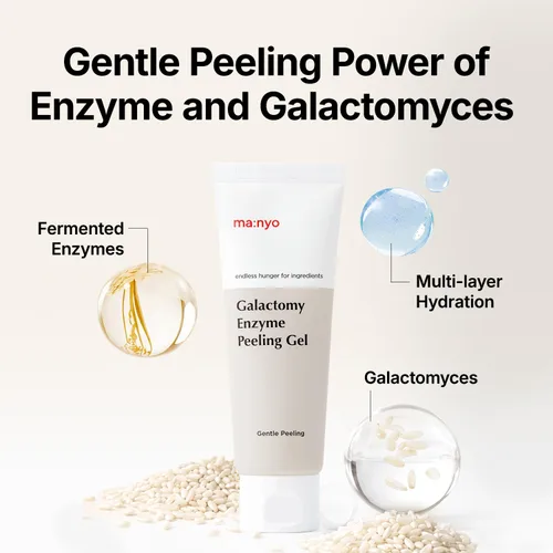 Vista 3 de MANYO Galactomy Enzyme Peeling Gel, Exfoliante Facial y Corporal, Removedor de Piel Muerta, Removedor de Puntos Negros, Gel Exfoliante Coreano