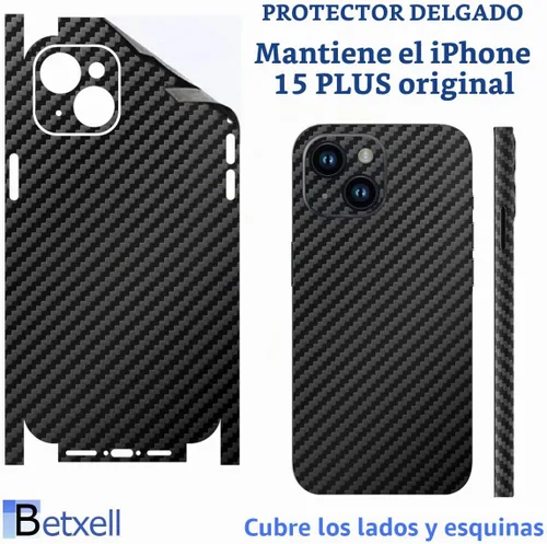 Vista 2 de 15 Plus Skin Wrap 3M Película protectora para lados y espalda, compatible con iPhone 15 Plus