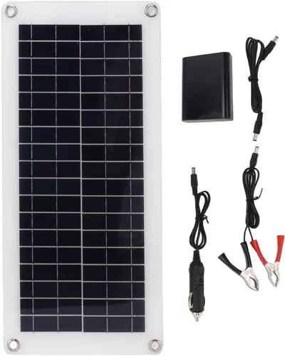 Vista 7 de Solar Panel Charger Kit, 10W 18V Portable Easy to Use, Wide Application