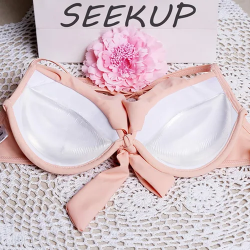 Vista 7 de Sujetador de silicona suave para mujer, almohadillas para realzar el pecho del pecho, push-up/Gathering para copa A/B/C Transparente
