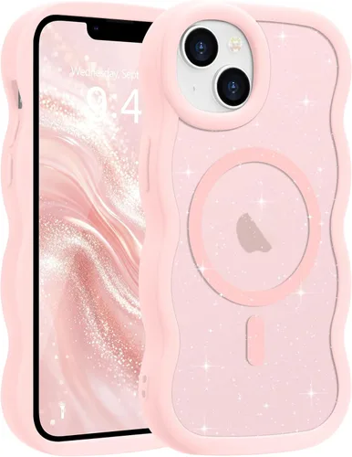 Vista 142 de Pepmune - Funda para iPhone 12 Pro Max con marco ondulado y estructura rígida, color mate claro, cubierta trasera unisex, compatible con Magsafe