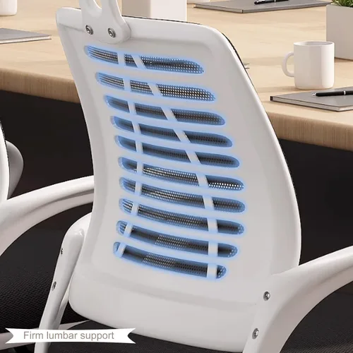 Vista 6 de Ergonomic Office Computer Chair with Extended Armrest, Adjustable Desk Chair with Swivel Headrest, Thickened Latex Sponge Cushion, Enlarged Nylon