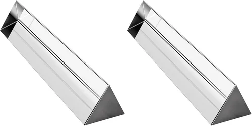 Vista 6 de Prisma triangular de vidrio óptico Amlong Crystal de 6 pulgadas para enseñar el espectro de luz y fotografía, 150 mm