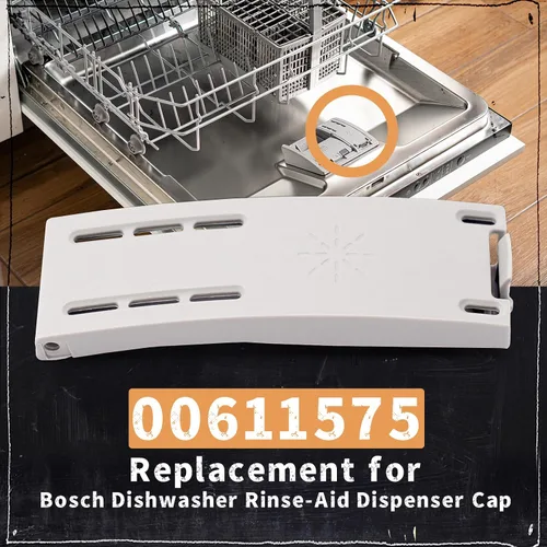Vista 2 de 00611575 Reemplazo de tapa dispensadora de enjuague para lavavajillas Bosch piezas