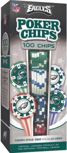 Vista 11 de Masterpieces Casino - NFL Buffalo Bills - Juego de fichas de póquer de alta calidad de 100 piezas con bandeja