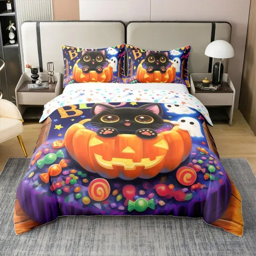 Vista 23 de jejeloiu Cute Mushroom Decor Duvet Cover 100% Cotton for Kids Boys Girls Twin Size Botanical Plants Bedding Set Cartoon Mushrooms Comforter Cover