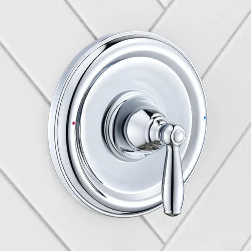 Vista 6 de Kit de accesorios para bañera y ducha con equilibrio de presión, compatible con válvula Moen Posi-Temp, cromado