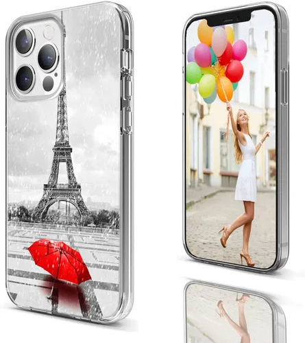 Vista 3 de Funda protectora completa para iPhone 13 Pro para mujeres, hombres y niñas, funda protectora completa a prueba de golpes, delgada, suave de TPU Una