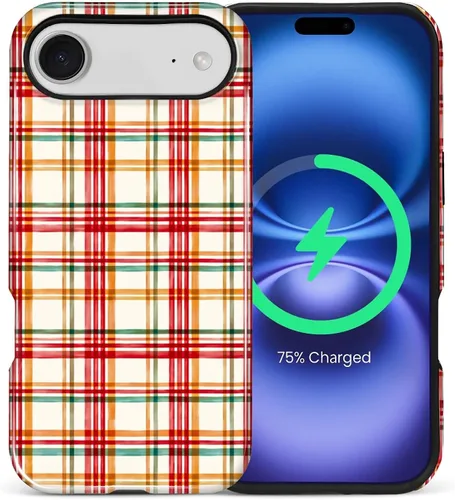 Vista 112 de Funda Compatible con iPhone 13/14 [Compatible con MagSafe] Protección de Doble Capa de Cáscara Dura Híbrida, Funda Magnética Protectora a Prueba