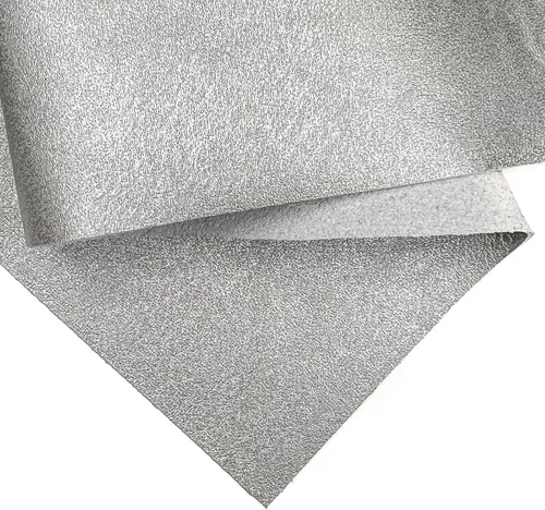 Vista 16 de Piel de cordero metálica azul claro real: material de cuero genuino brillante para costura, manualidades y fabricación de joyas