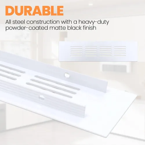 Vista 4 de Geesatis Cubiertas de Ventilación de Aire para Piso, Gabinete, Pared, Techo – Rejilla de Aluminio de Servicio Pesado Resistente a la Oxidación