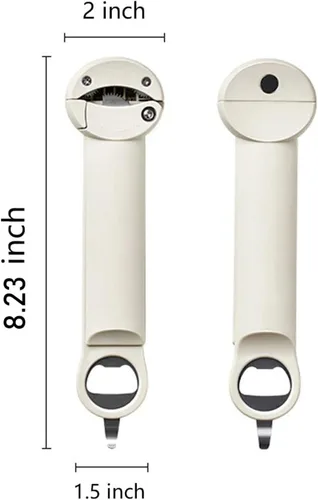 Vista 8 de Tornillo de tapa ajustable de acero inoxidable, abrebotellas retráctil multifuncional, abrelatas magnético, herramienta de cocina múltiple