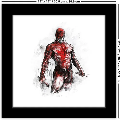 Vista 6 de Trends International Gallery Pops Marvel Comics Daredevil - Póster de pared con dibujo de The Man Without Fear, 12.00 x 12.00 pulgadas, versión