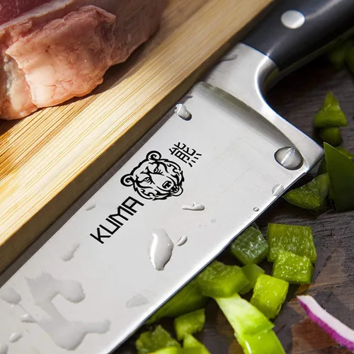 Vista 3 de KUMA Cuchillo de chef multiusos (juego de 3) – Cuchillo de chef afilado fuera de la caja – Cuchillo de chef de 8 pulgadas para tallar, cortar