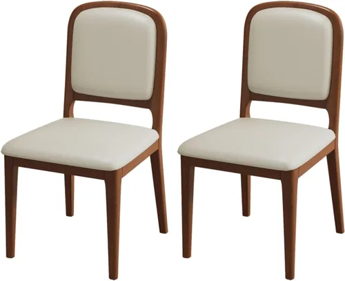 Vista 38 de Solid Wood Dining Room Chairs Minimalist,Kitchen Chairs with Soft Padded Back,Living Room Chair for Office Reading,Wood Frame,Armless Vanity