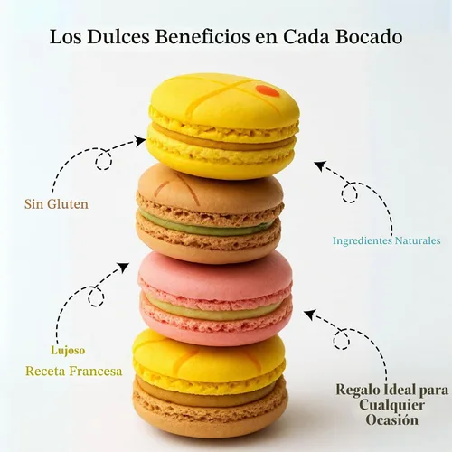 Vista 4 de ANDY ANAND CHOCOLATIER Lujosos macarrones franceses, 12 sabores surtidos, increíblemente deliciosos, sin gluten, sabor único, regalo ideal