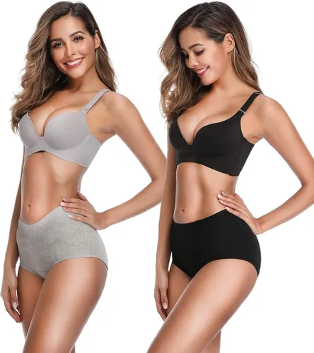 Vista 5 de OLIKEME Ropa interior para el período menstrual para mujer, cintura media, algodón, posparto, bragas para mujer, Multi