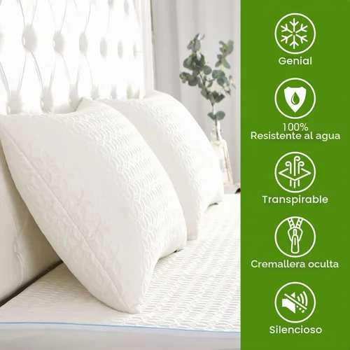Vista 3 de Protectores de almohada 100% impermeables con cremallera