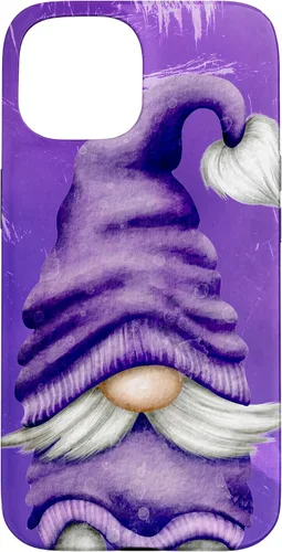 Vista 6 de Cute Gnome Graphic for Gardener and Spring and Summer Purple Case for iPhone 17