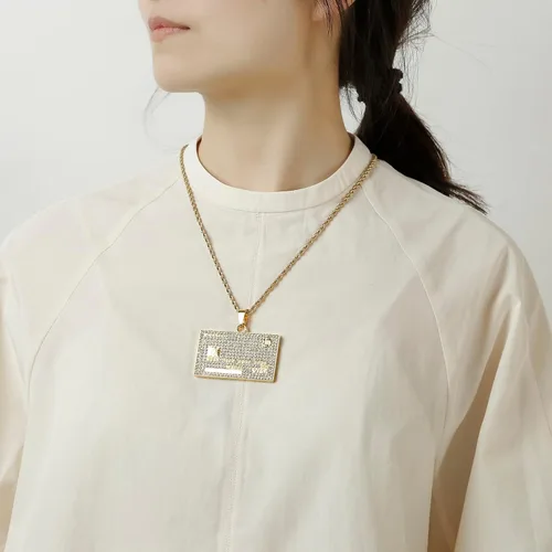 Vista 8 de LUREME Iureme Hip Hop Collar con colgante de tarjeta de visa de crédito, collar de cadena de 24 pulgadas, joyería para hombres y mujeres, regalos