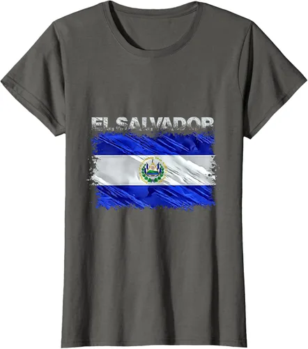 Vista 7 de Camiseta El Salvador, Negro