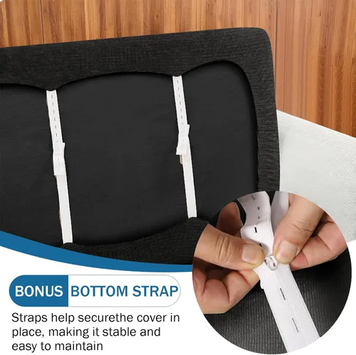 Vista 3 de Fundas de cojín impermeables para sofá, funda elástica lavable con diseño elástico antideslizante, protector de muebles para mascotas y niños