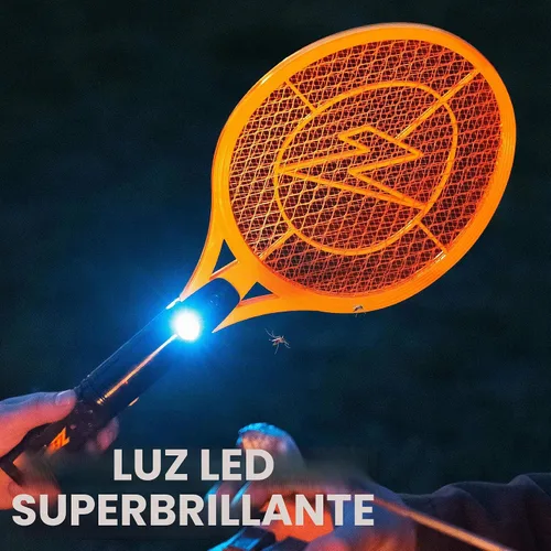 Vista 6 de Paquete de 2 raquetas eléctricas matamoscas y exterminador de mosquitos de ZAP IT! - Raqueta eléctrica exterminadora de insectos de alta potencia