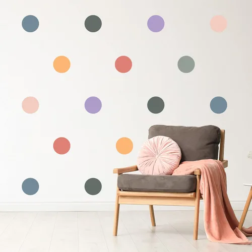 Vista 10 de Decalcomania - Calcomanías de pared con puntos negros irregulares, juego de 216 calcomanías de pared de puntos de dálmata pequeños para aula
