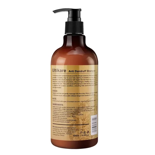 Vista 7 de Champú de jengibre para el cabello caspa, tratamiento anticaspa, champú para el cuidado del cuero cabelludo seco con picazón, aceite de extracto