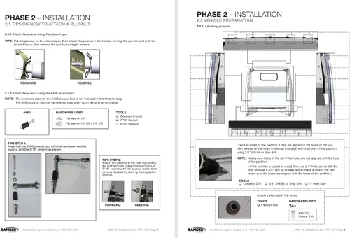 Vista 6 de Ranger Design puede usarse con Mercedes Sprinter Van Partition, contorneado, ventana de policarbonato, LR - 3020-DL